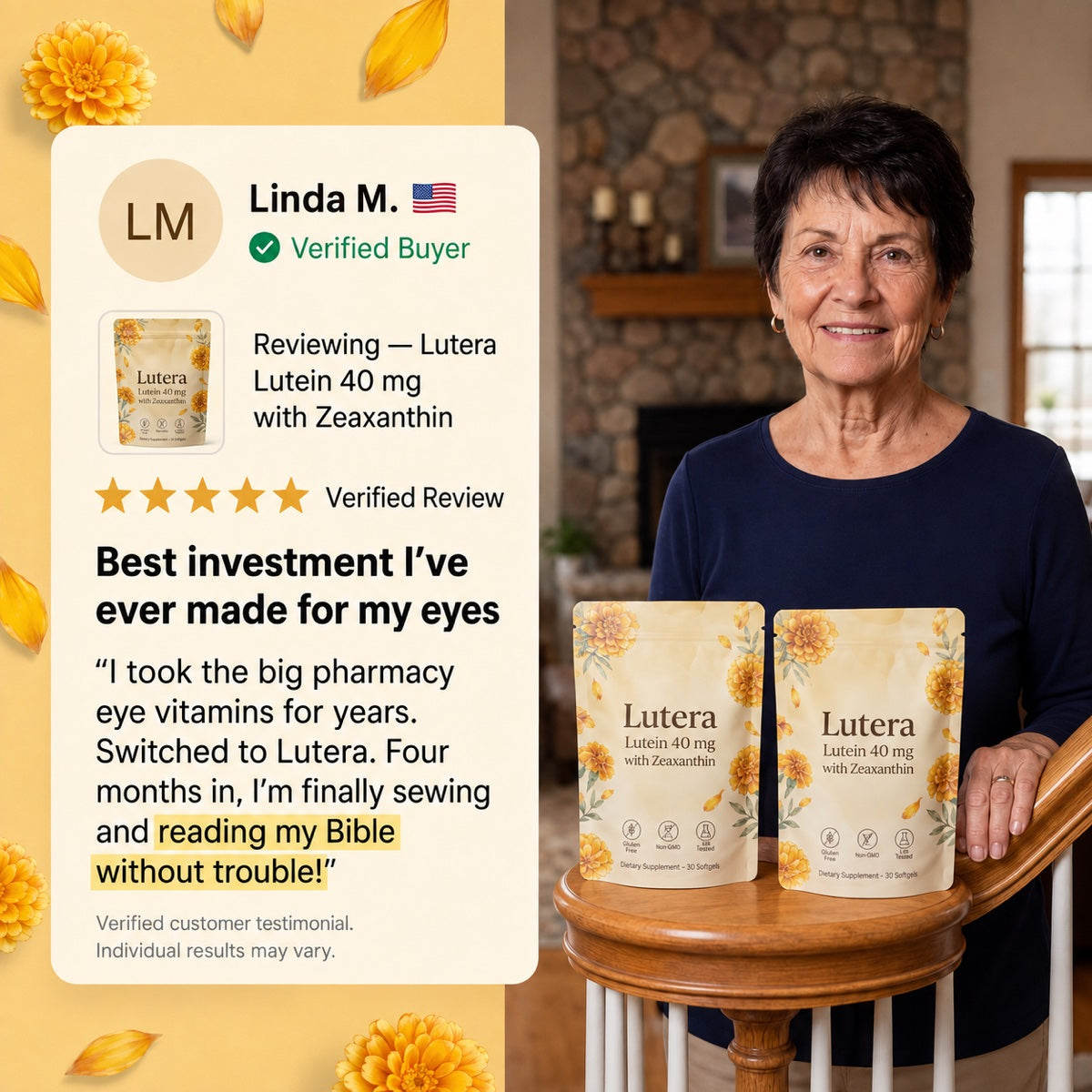 Verified customer review